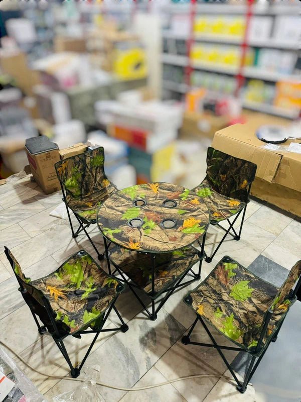 Foldable Table Chair 5pcs Set